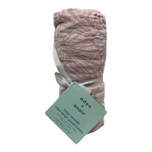 NEW Aden & Anais Pink Deco Sea Of Shells Muslin Swaddle Baby Blanket Cotton